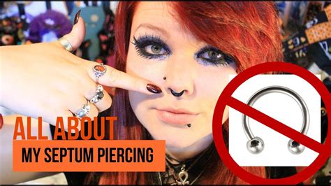 My Septum Piercing The Piercing Pain And Healing Process Youtube