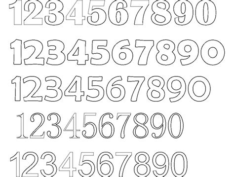 Free Printable Number Fonts Templates