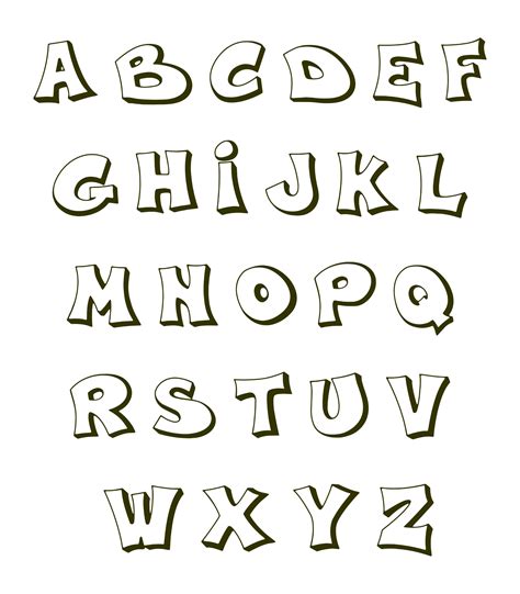 Bubble Letter Alphabet Printable