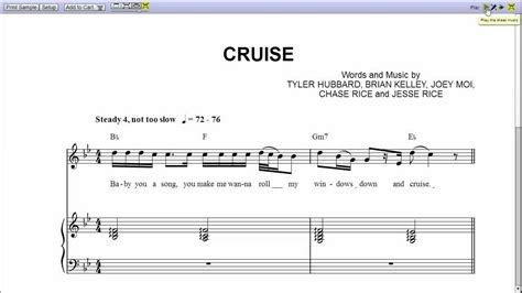 Harmonic profile songs for cruising. "Cruise" Florida Georgia Line - Piano Sheet Music (Teaser) - YouTube