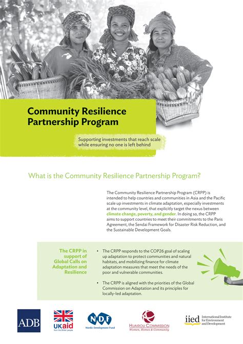 Community Resilience Partnership Program Asian Development Bank