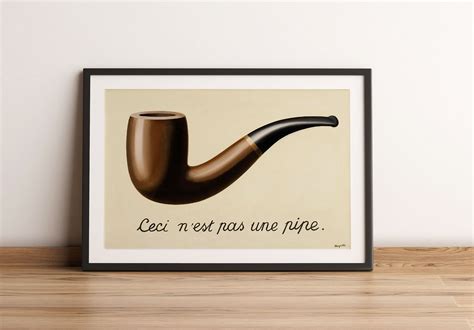 Rene Magritte Poster Ceci N Est Pas Une Pipe Print Etsy