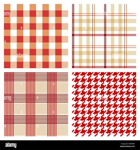 Red Checked Stock Vector Images Alamy