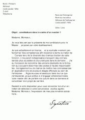 exemple lettre de motivation master 1 psychologie