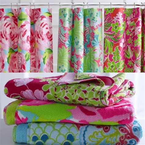 Lilly Pulitzer Home Collection For Garnet Hill Shower Curtain And Towels