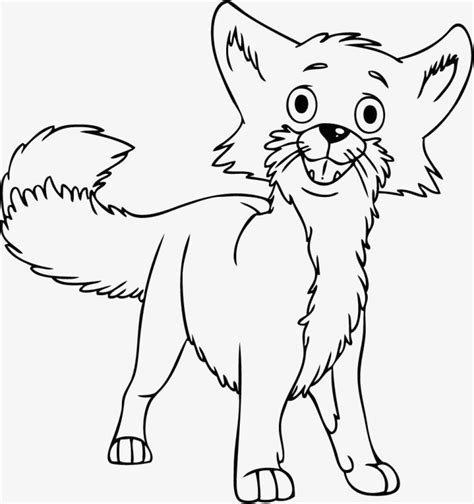 Funny Fox Smiling Coloring Page Free Printable Coloring