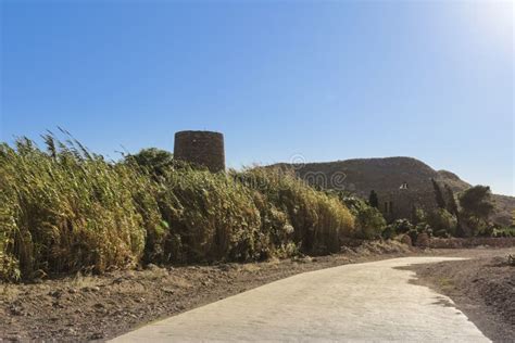 Old Tower And Path To The Playazo Beach In Rodalquilar Almeria Spain Stock Photo Image Of