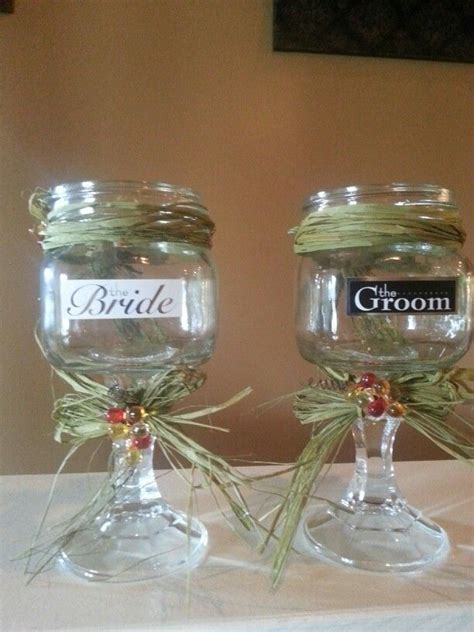 Redneck Wine Glasses For The Bride Groom Redneck Wine Mason Jar