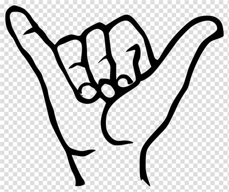 Shaka Sign Hawaii Sign Language Symbol Hand Emoji Transparent Background Png Clipart Hiclipart