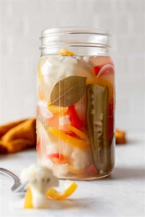 Fermented Giardiniera with Cauliflower, Shallots and Peppers