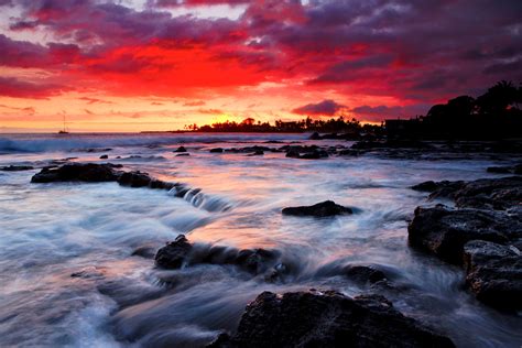 Kona Sunset Kailua Konabig Island Of Hawaii