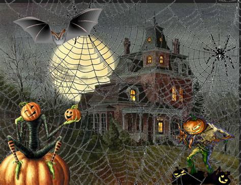 42 Halloween Haunted House Wallpaper Wallpapersafari