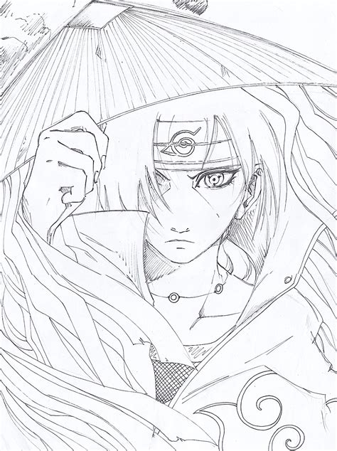 Uchiha Itachi Lineart By Aagito Naruto Uzumaki Art Naruto Drawings