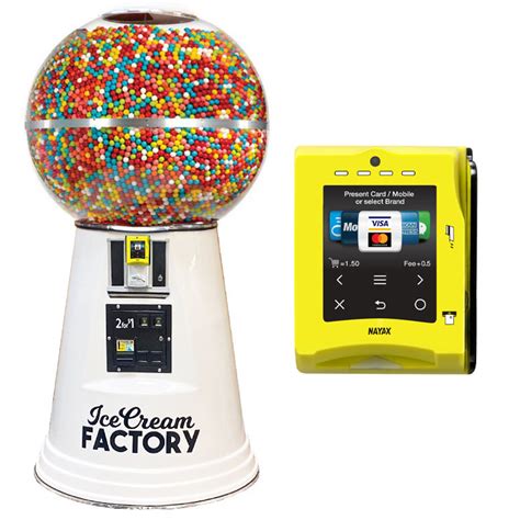 Giant Electronic Gumball Machine With Credit Card Reader