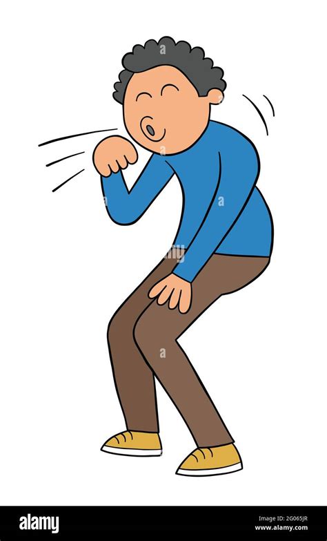 Person Coughing Clipart