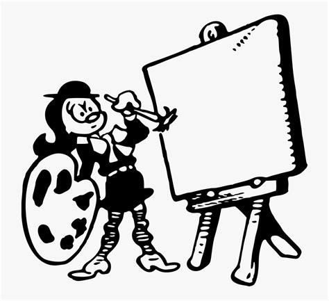 Painter Clipart Black And White Painter Black And White Transparent