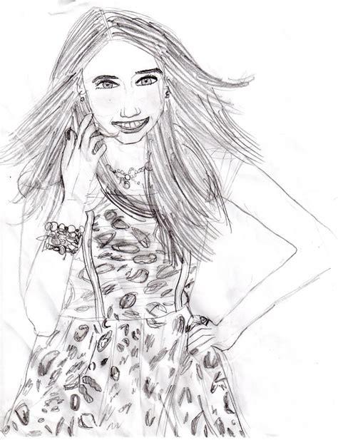 Drawing Of Nina Dobrev By Puppylovergrrl On Deviantart