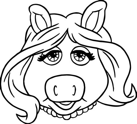 Miss Piggy Coloring Pages At Free Printable