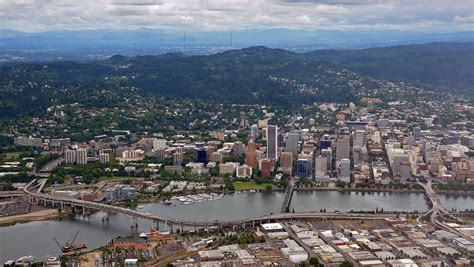 Portland Oregon From The Air Ashland Daily Photo