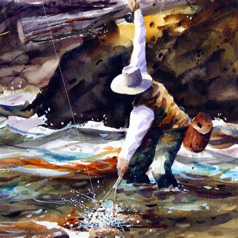 Trout Fishing Watercolor Print By Dean Crouser Etsy