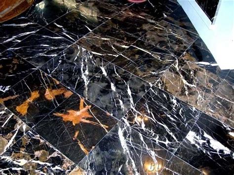 Black Gold Marble Floor Tile Pakistan Black Marble