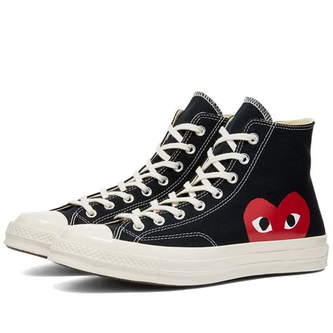 Comme Des Garcons Play X Converse Chuck Taylor 1970s Hi Black End Uk