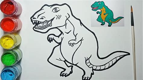 Menggambar Dan Mewarnai Dinosaurus