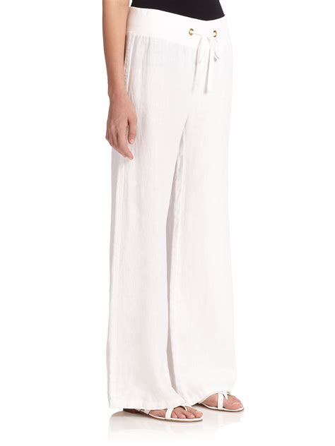 Lilly Pulitzer Linen Beach Pants In White Lyst