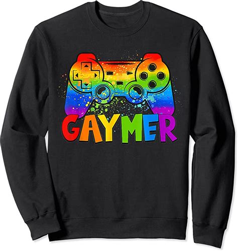 unisex gaymer gay pride flag lgbt gamer lgbtq gaming gamepad t shirts tees design
