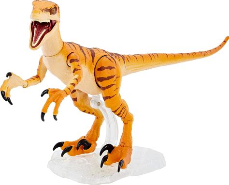 Mattel Jurassic World Toys Amber Collection Tiger Velociraptor Figura De Acción De