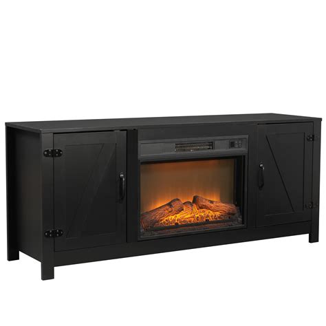 Seizeen Fireplace Tv Stand With Barn Door For Tvs Up To 65 Inches