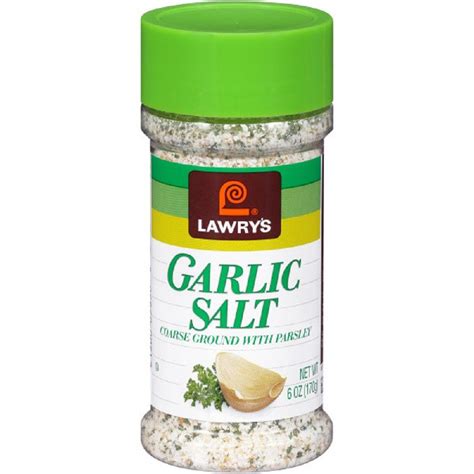 Garlic juice is a little less garlicky than garlic powder, so you will need to combine more of it with the salt to get the same flavor. Lawry's Garlic Salt - 6oz | Garlic salt, Garlic, Salt