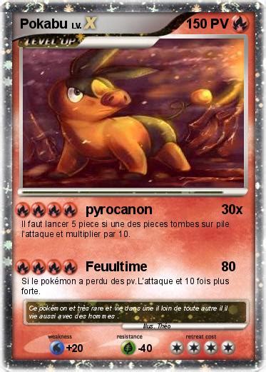 Pokémon Pokabu 56 56 Pyrocanon Ma Carte Pokémon