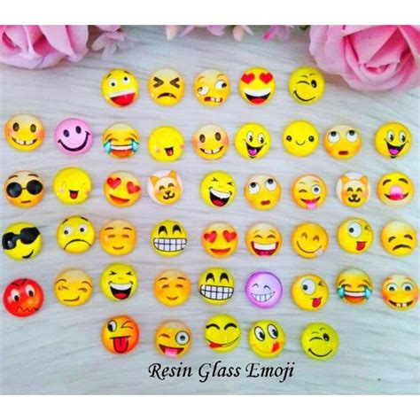 Resin Emoji Glass 14mm 100pcs Shopee Malaysia