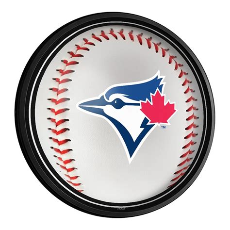 Toronto Blue Jays Baseball Round Slimline Lighted Wall Sign The