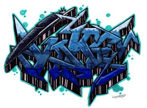 Nice Graffiti Style 3d Graffiti Letters Sketch