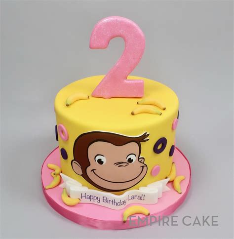 Curious George With Bananas And Number Topper Empire Cake