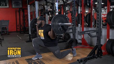 Barbell Lunge Quads Exercise Guide Generation Iron