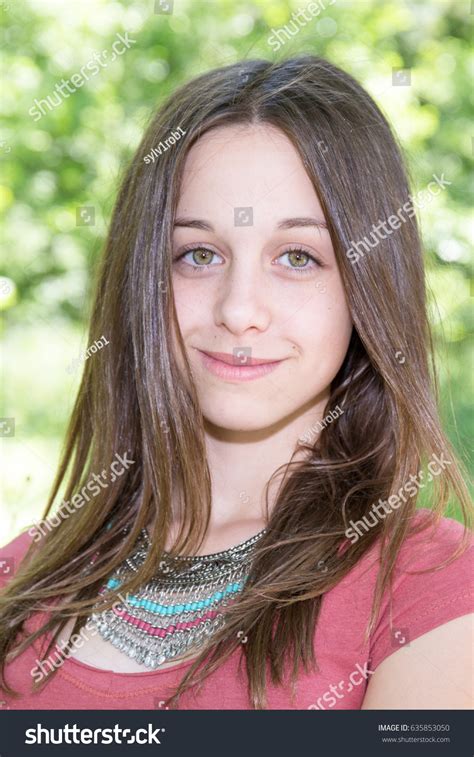 Portrait Pretty Young Brunette Girl Stock Photo 635853050 Shutterstock