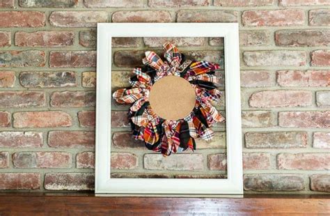 Embroidery Hoop Upcycled Wreath Made With Old Flannel Shirts Hearth