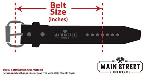 Main Street Forge How To Find Your Belt Size