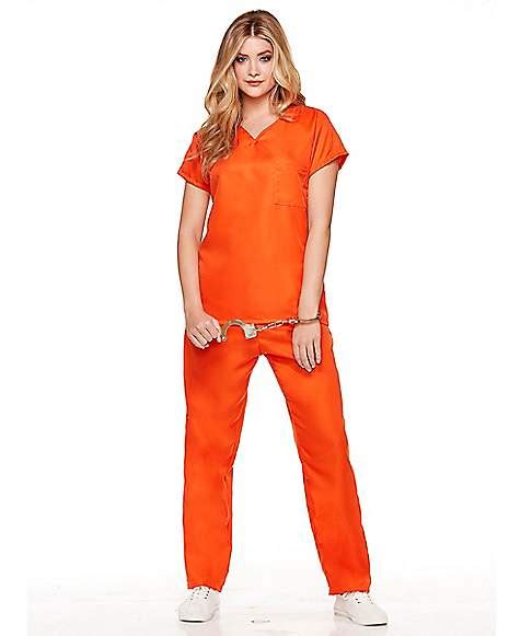 Adult Got Busted Orange Prisoner Costume
