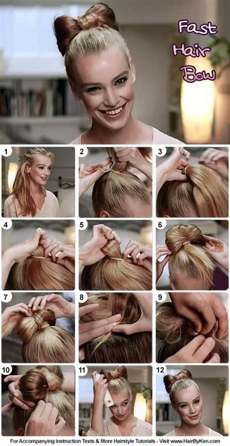 13 Hair Tutorials For Bow Hairstyles Pretty Designs