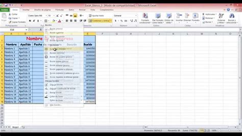 Lista De Empleados Excel Básico 3 Youtube