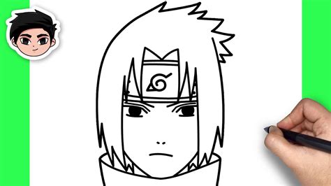 How To Draw Sasuke Uchiha Naruto Easy Tutorial Social Useful