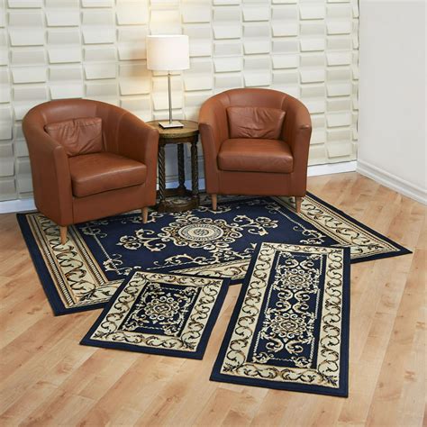 Lorraine Collection 3 Pc Area Rug Set Size 5x7 Rug 22x59 Runner 22