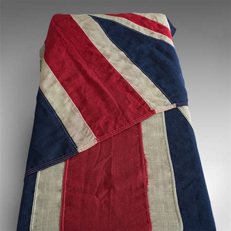 Large 7 4 Vintage Union Jack English Cotton Flag Uk Great