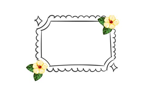 Hand Drawn Floral Frame Collection Graphic By Zia Studio · Creative Fabrica