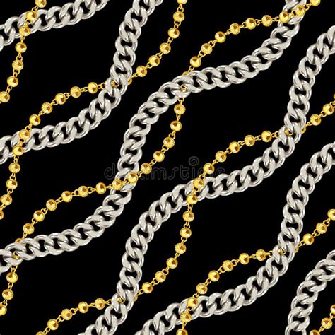 Silver Chains Collection Vector Illustration Stock Vector