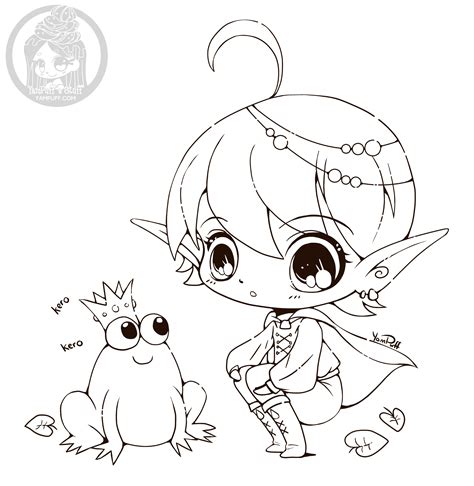 Anime Chibi Elf Coloring Pages Coloring Pages